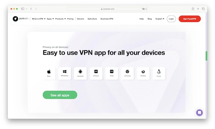 PureVPN ist eines der besten VPNs zum Herunterladen auf Ihr Gerät